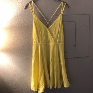 Yellow cross back dress